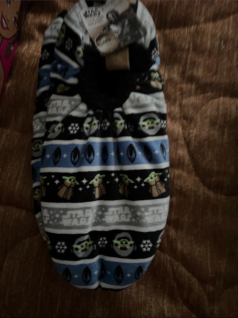 Star Wars These are men yodi Patterned Blue & Black Fleece Slippers